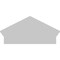 Ekena Millwork Peaked Cap Sunburst Architectural PVC Combination Pediment, 24"W x 12-7/8"H x 2-3/4"P (Pitch 6/12) PEDPC024X130PKC01 - alternate 2